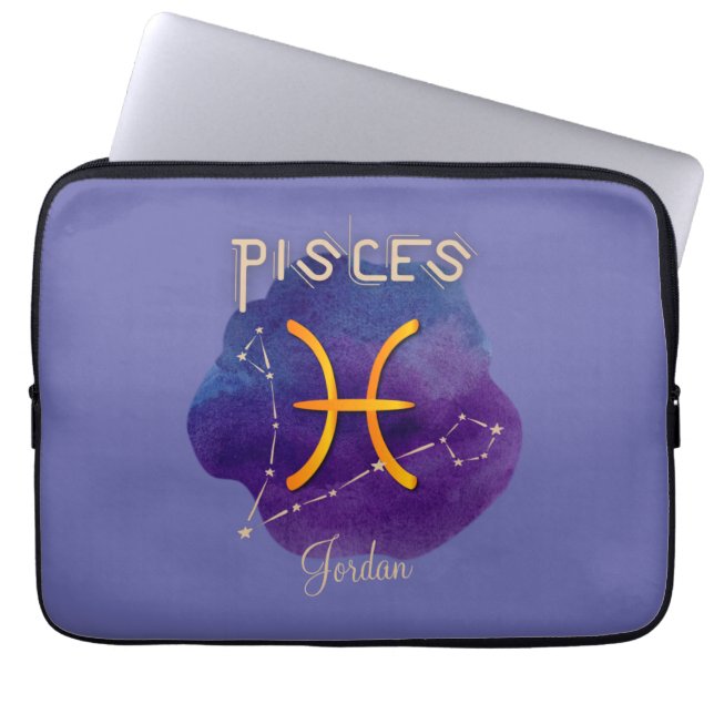 Pices Zodiac Sign Constellation Laptop Sleeve (Voorkant)