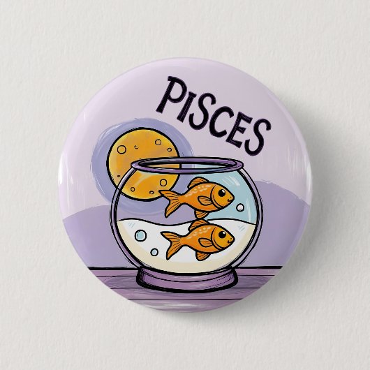 Picese sterrenbeeld vis zodiac ster ronde button 5,7 cm (Voorkant)