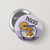 Picese sterrenbeeld vis zodiac ster ronde button 5,7 cm (Voorkant /achterkant)