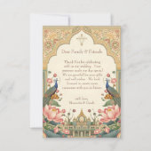 Pichwai Indian Elegant  Wedding Bedankkaart (Voorkant)