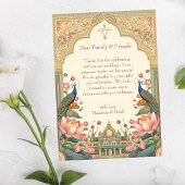 Pichwai Indian Elegant  Wedding Bedankkaart