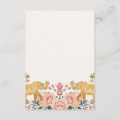 Pichwai Indian Elegant Wedding Enclosure Card Informatiekaartje (Achterkant)