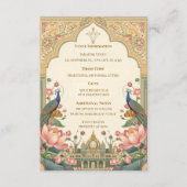 Pichwai Indian Elegant Wedding Informatiekaartje (Voorkant)