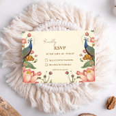 Pichwai Indian Elegant Wedding RSVP Kaartje