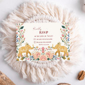 Pichwai Indian Elegant Wedding RSVP Kaartje