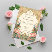 Pichwai Indian Elegant Wedding Save the Date