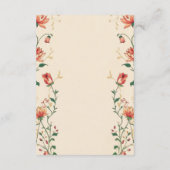 Pichwai Indian Peacock Elegant Wedding Informatiekaartje (Achterkant)