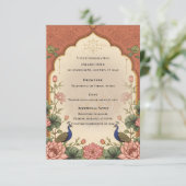 Pichwai Inspired Indian Wedding Enclosure Card Informatiekaartje (Staand voorkant)