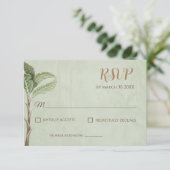 Pichwai Reactie Kaart of Indiase bruiloft RSVP kaa (Staand voorkant)