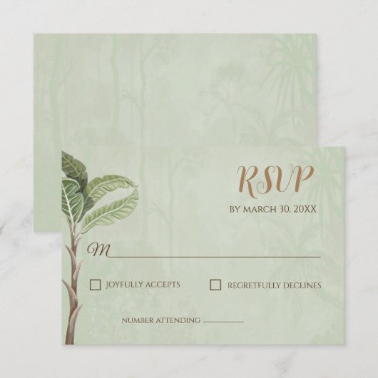 Pichwai Reactie Kaart of Indiase bruiloft RSVP kaa (Voorkant / Achterkant)