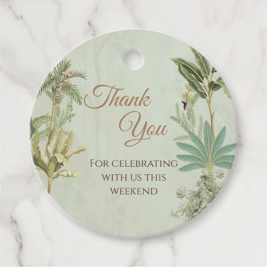 Pichwai thema Indiase bruiloft dank u label (Voorkant)