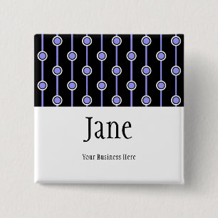PICK-A-COLOR Stippen en Stripes Name Badge Button