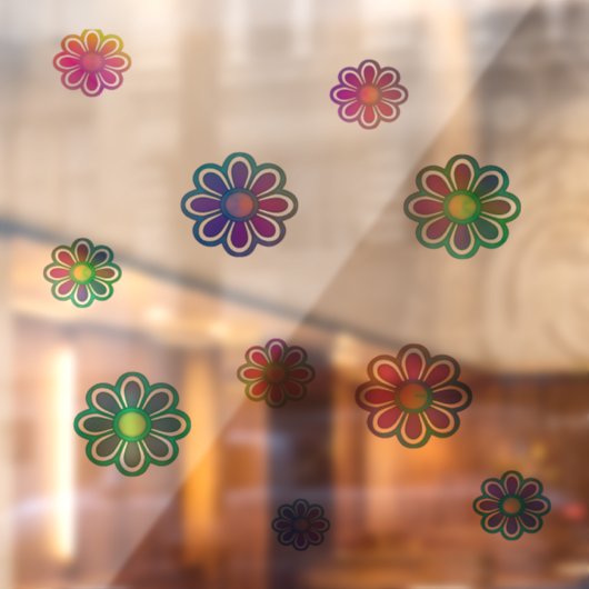 Pick a Posy Custom Background  Raamsticker (Vel 2)