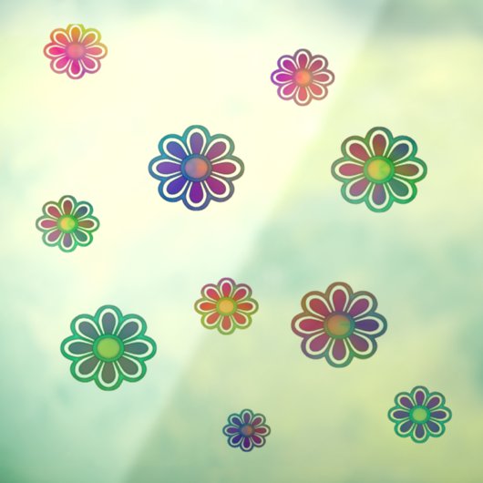 Pick a Posy Custom Background  Raamsticker (Vel 3)