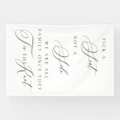 Pick a Seat Not a Side Wedding Ceremony Sign  Spandoek (Horizontaal)