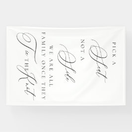 Pick a Seat Not a Side Wedding Ceremony Sign  Spandoek