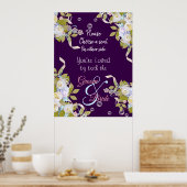 Pick a Seat - Plum Paars en Spring Floral Poster (Keuken)