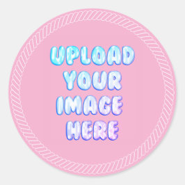 Pick Classic Round Sticker with a Business Logo