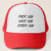 Pick em Lick em Stick Trucker Pet (Voorkant)