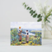 Pick Flowers van Daniel Ridgway Knight Briefkaart (Staand voorkant)