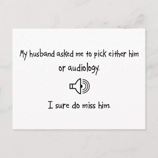 Pick Husband of Audiology Briefkaart (Voorkant)