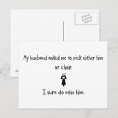 Pick Husband of Choir Briefkaart (Voorkant / Achterkant)