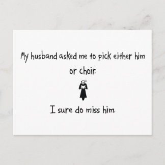 Pick Husband of Choir Briefkaart