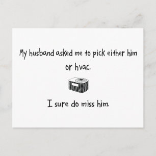 Pick Husband of HVAC Briefkaart