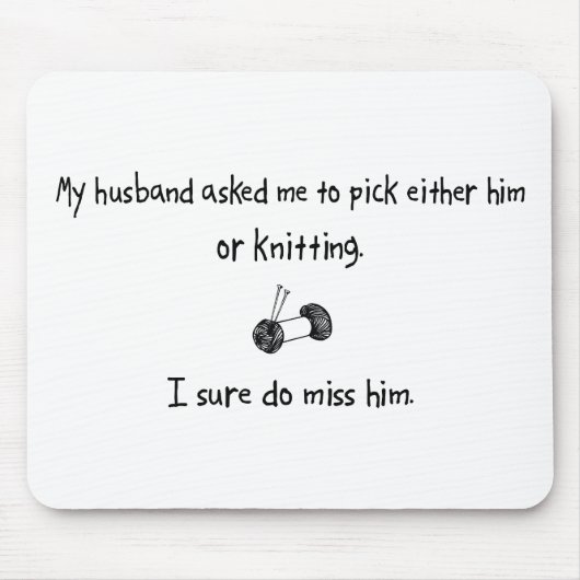 Pick Husband of Knitting Muismat (Voorkant)