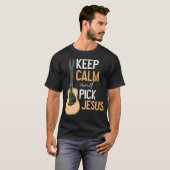 Pick Jesus Christelijk Bass Guitar Player Musicus  T-shirt (Voorkant volledig)