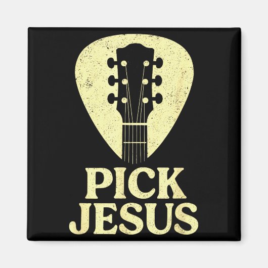 Pick Jesus - Christian Guitar Worship Pastor  Magneet (Voorkant)