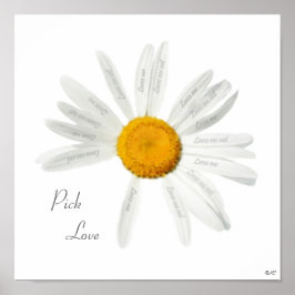 Pick Love Daisy Poster