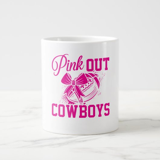 Pick Out Cowboys Rugby Grote Koffiekop (Voorkant)