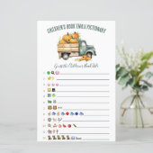  pick-up truck emoji Baby shower spel (Staand voorkant)