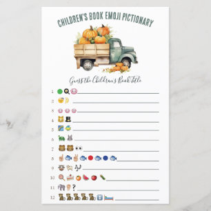 pick-up truck emoji Baby shower spel