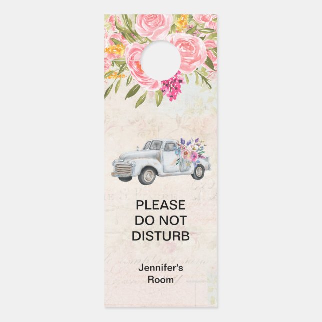  pick-up truck niet storen deurhanger (Voorkant)