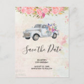  pick-up truck rustieke verjaardag opslaan van de  uitnodiging briefkaart (Voorkant)