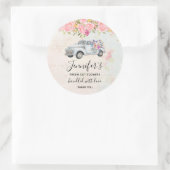  pick-up truck rustieke Waterverf Business Ronde Sticker (Tas)