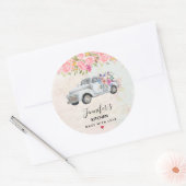  pick-up truck rustieke Waterverf keuken Ronde Sticker (Envelop)