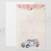  pick-up truck rustieke Waterverf Stationery Briefpapier (Voorkant / Achterkant)