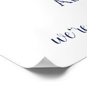 PICK-UW-EIGEN KLEUR! Romantic Wedding Welcome Sign Poster (Hoek)