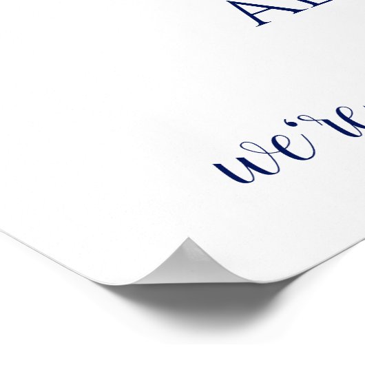 PICK-UW-EIGEN KLEUR! Romantic Wedding Welcome Sign Poster (Hoek)