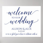 PICK-UW-EIGEN KLEUR! Romantic Wedding Welcome Sign Poster (Voorkant)