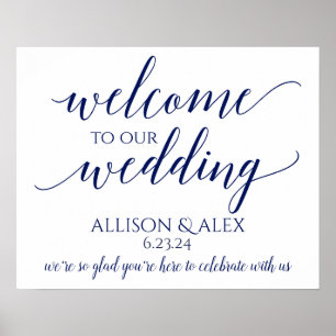 PICK-UW-EIGEN KLEUR! Romantic Wedding Welcome Sign Poster