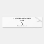 Pick Vriendin of Banjo Bumpersticker (Voorkant)