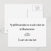Pick Vriendin of Neurowetenschap Briefkaart (Voorkant / Achterkant)