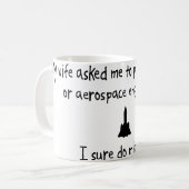 Pick Wife of Aerospace Engineering Koffiemok (Voorkant links)