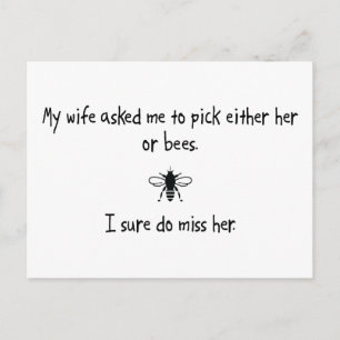 Pick Wife of bijen Briefkaart