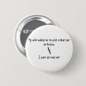 Pick Wife of Knives Ronde Button 5,7 Cm (Voorkant /achterkant)