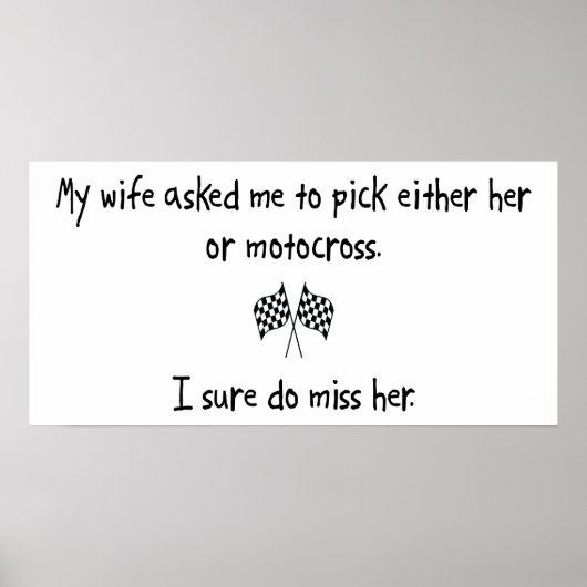 Pick Wife of Motocross Poster (Voorkant)